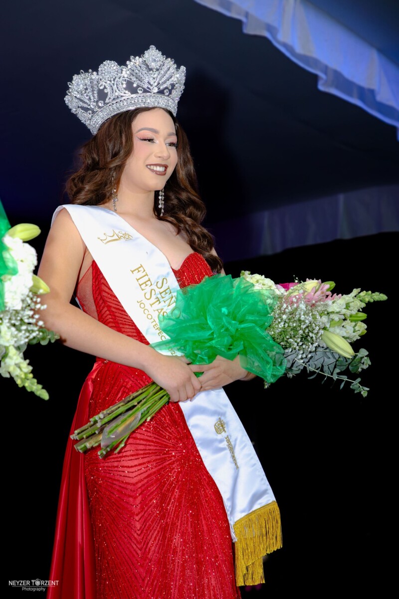 Sophia Antonella Ríos García, fue coronada señorita Jocotepec 2025. Foto: Neyzer Torres Zenteno.