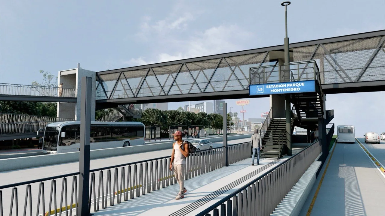 Una de las estaciones del BRT en construcción sobre la carretera Chapala . Foto: Cortesía.