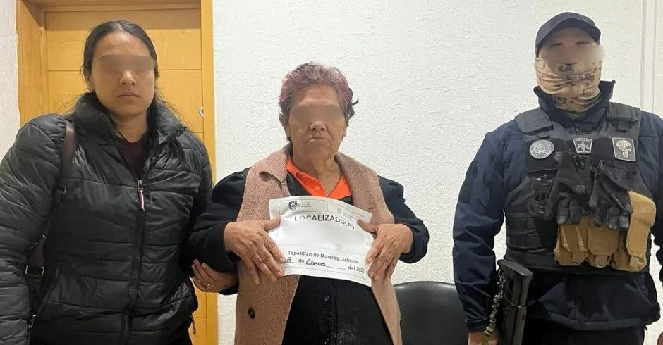 Mujer localizada mediante la infraestructura tecnológica del C5. Foto: Cortesía..