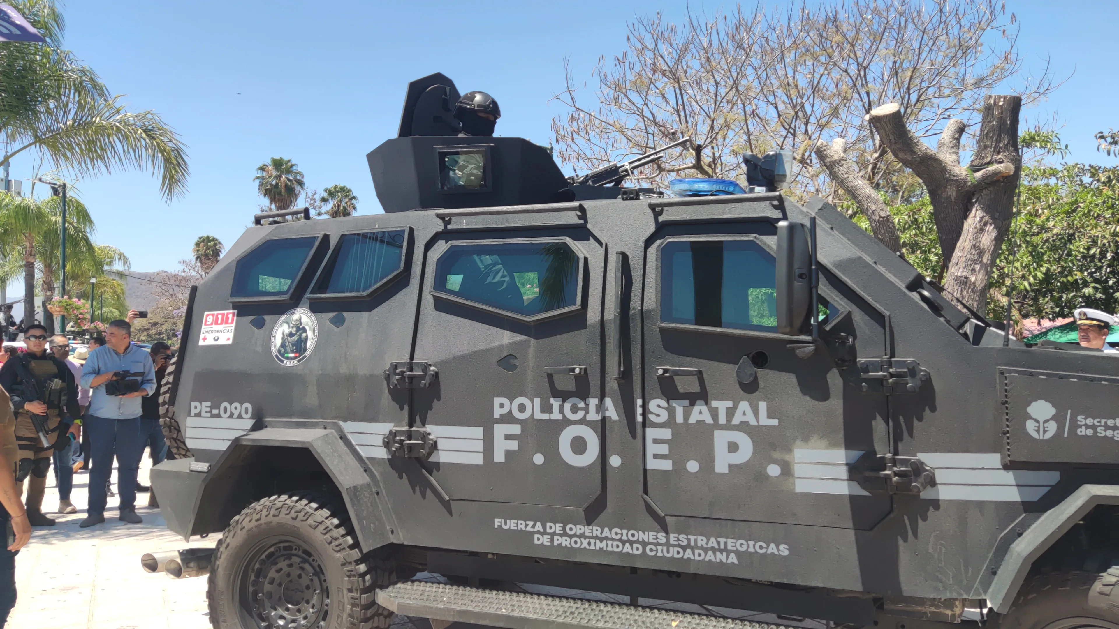 Unidad táctica de la Secretaría de Seguridad del Estado. El Gobierno de Jalisco mantiene el despliegue de equipo y vehículos oficiales para las labores de vigilancia y combate a la delincuencia en la entidad. Imagen de carácter ilustrativo.