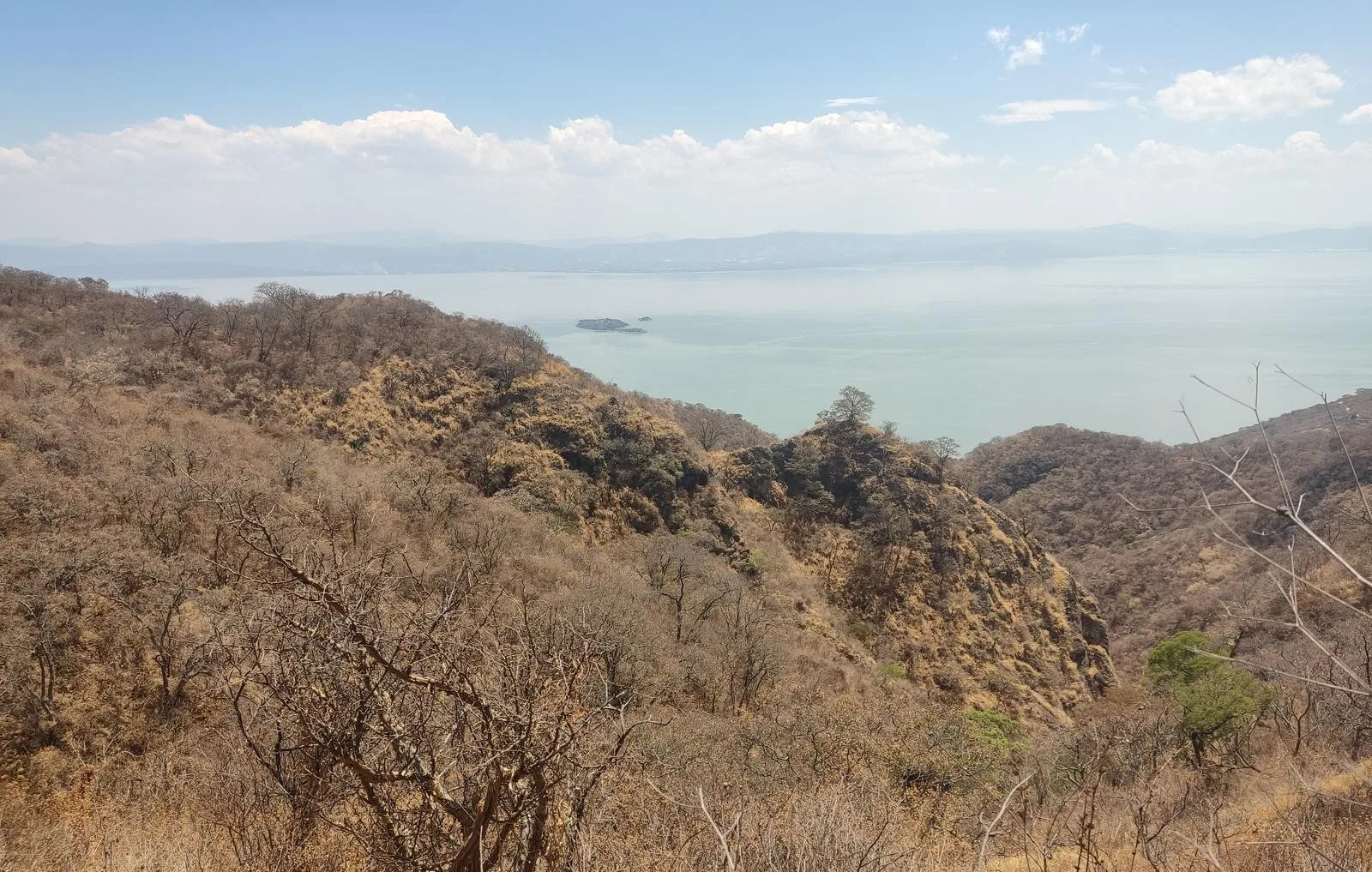 Vista de la Sierra de Mezcala hacia el Lago de Chapala, región declarada patrimonio ecológico y cultural por comunidades y académicos.  Foto: Cortesía.