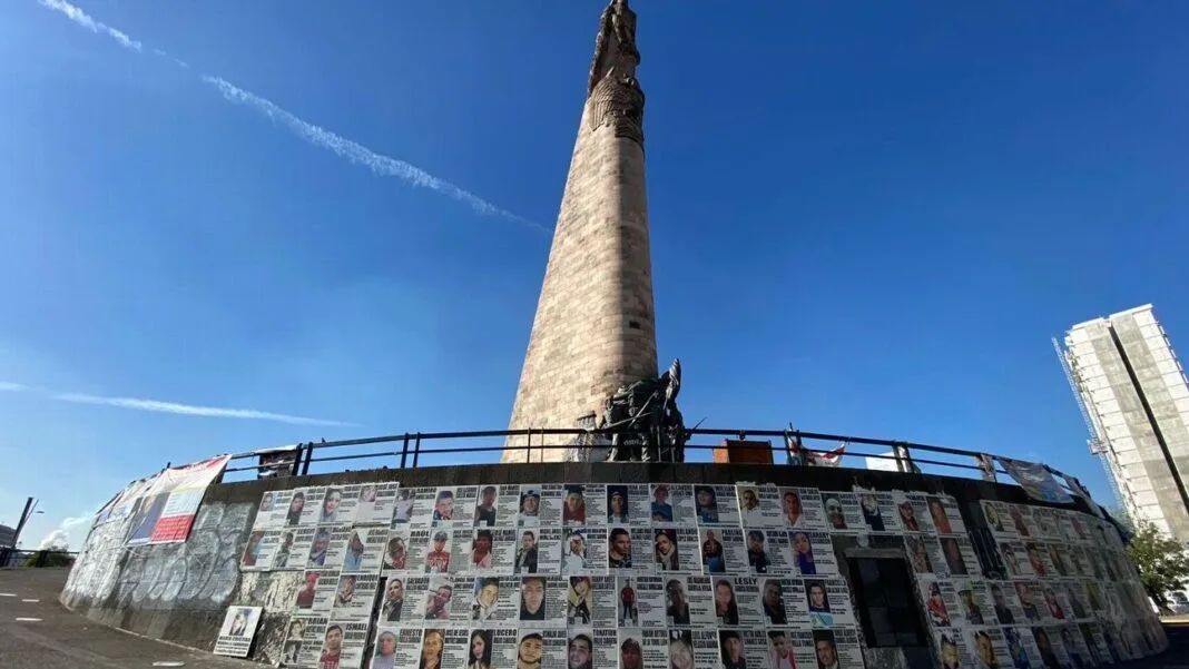 Glorieta de las y los Desaparecidos (antes Niños Héroes) en Guadalajara. Crédito: Red contra la Desaparición Forzada.