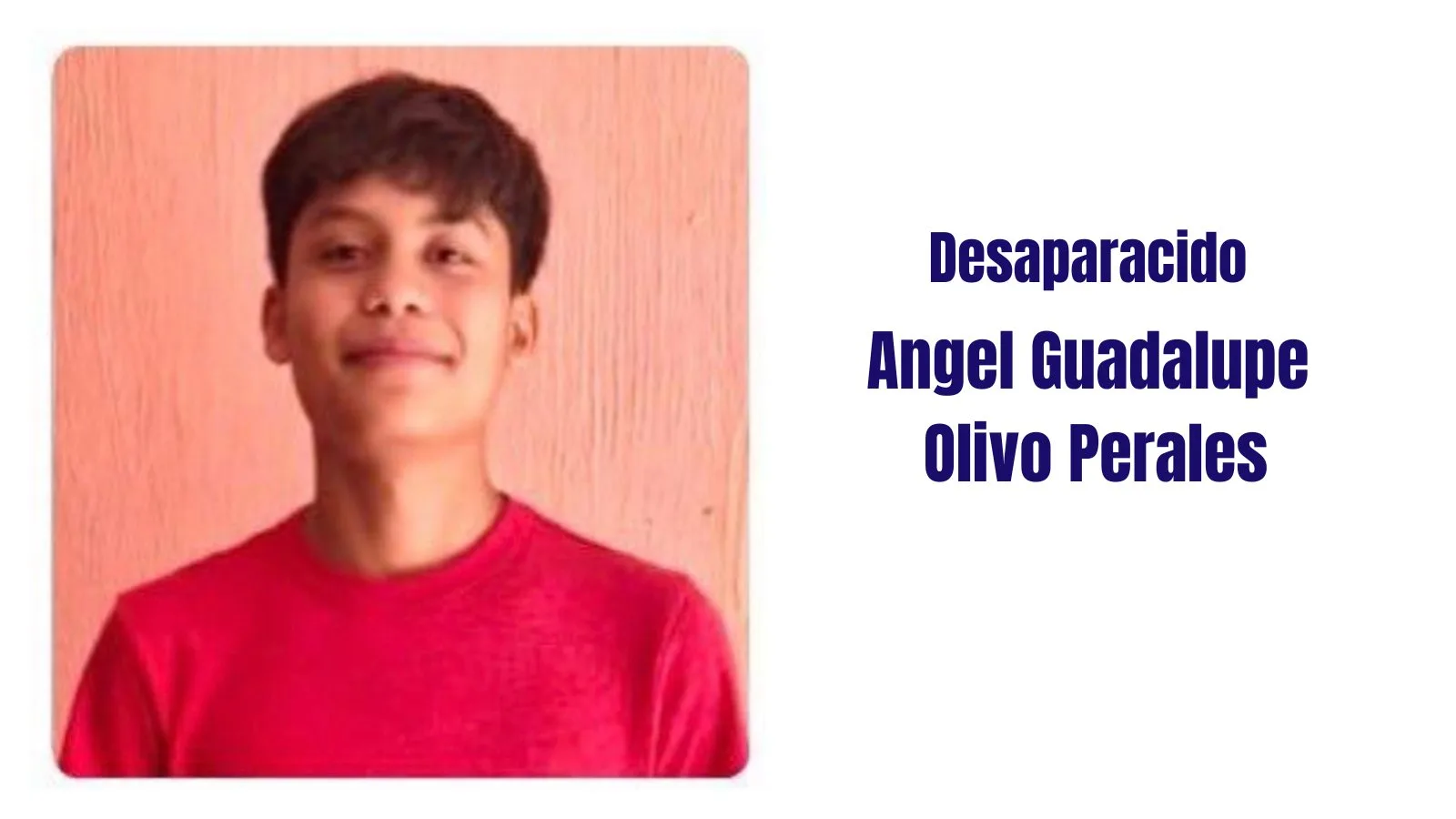 Ficha de búsqueda de Ángel Guadalupe Olivo Perales, emitida por la Comisión de Búsqueda de Personas del Estado de Jalisco. Foto: Cortesía.