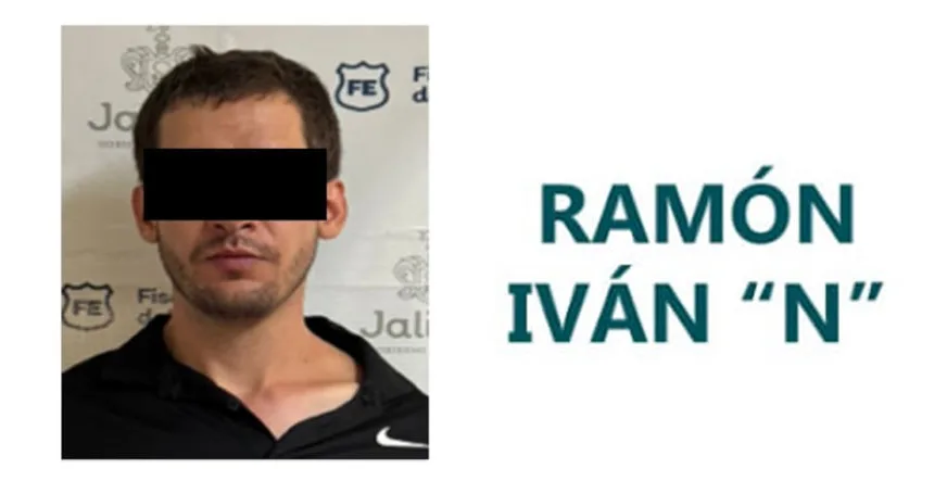 Ramón Iván “N”, detenido en Guadalajara por la presunta agresión a su familia. Foto: Fiscalía de Jalisco.