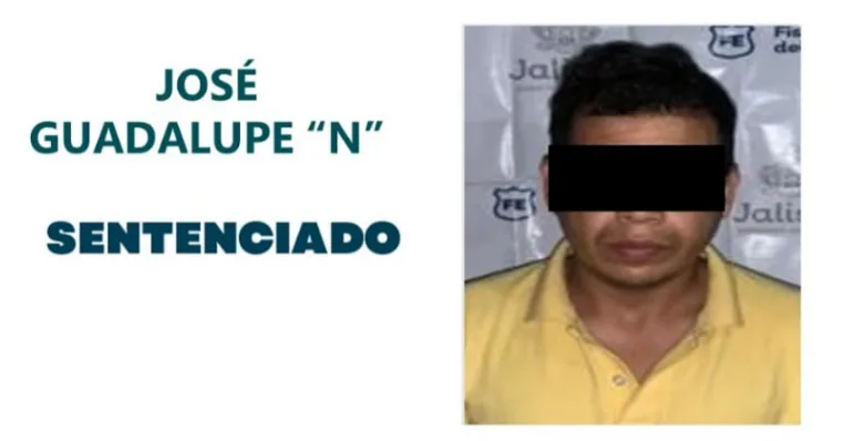 José Guadalupe “N”, sentenciado por privar de la vida a una menor de edad en el municipio de El Salto. Foto: Fiscalía de Jalisco.