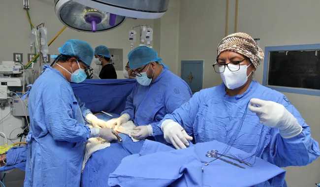 Médicos del IMSS realizando un trasplante de corazón. Foto: Cortesía.