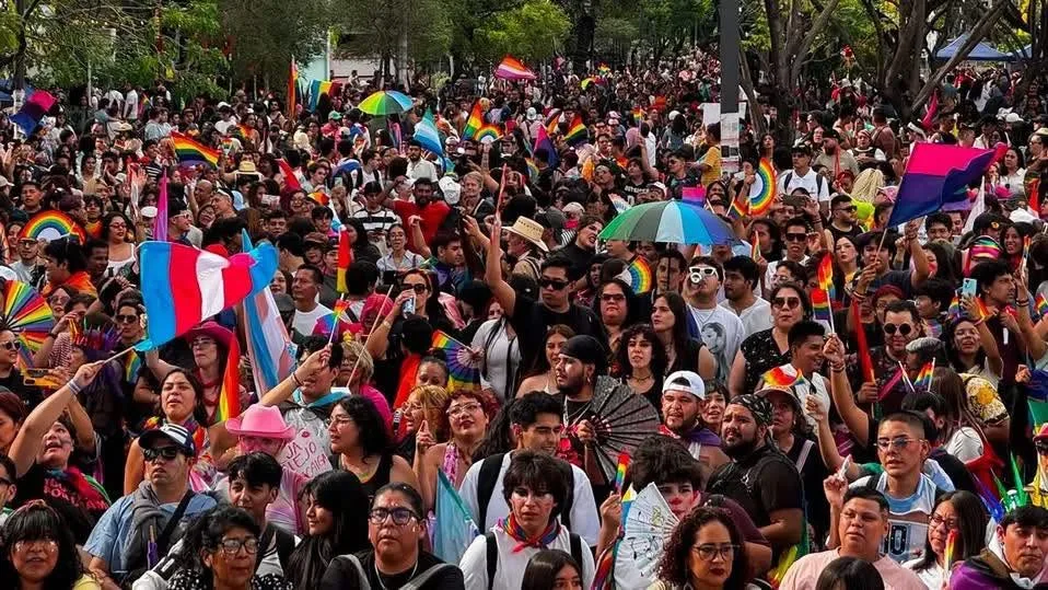 Asistentes a la marcha del orgullo de Guadalajara. Foto: Usi Toledo / Telediario.  Foto: Julio León