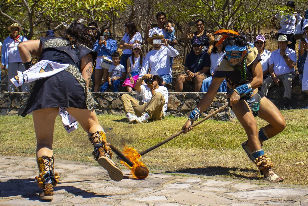 Demostración de juego realizada en Guachimontones. Foto: Gobierno de Jalisco.