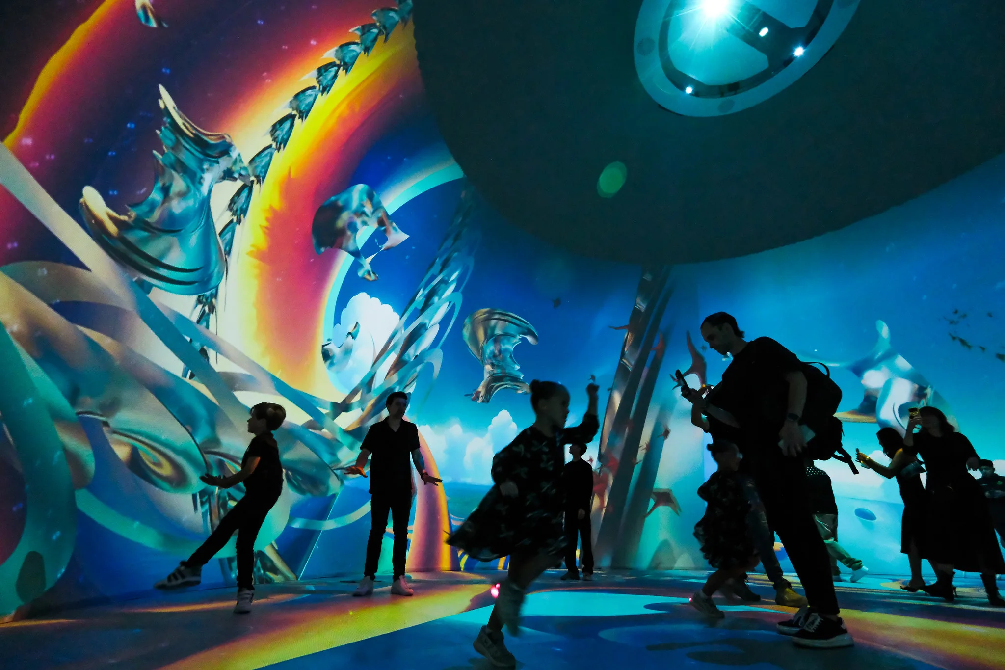 En el domo de menor diámetro se proyectarán imágenes y música que crean un entorno sensorial. Foto: Cortesía.