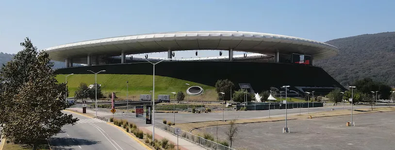 Exterior del Estadio Guadalajara (Akron), lugar en el que se montará un operativo vial ante el juego entre México y Corea del Sur. Foto: Cortesía.