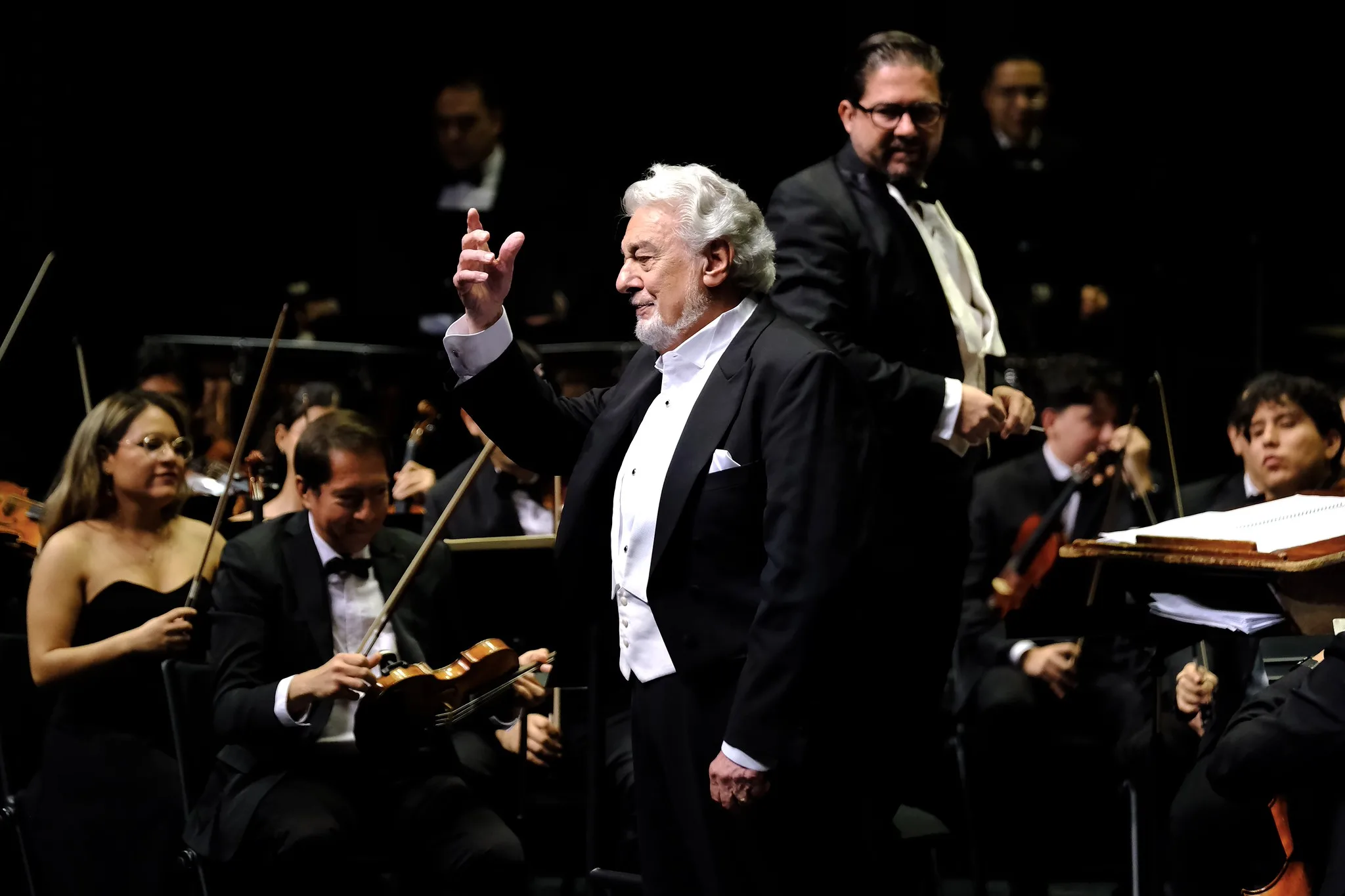 El tenor Plácido Domingo durante su concierto en Guadalajara. Foto: Cortesía.