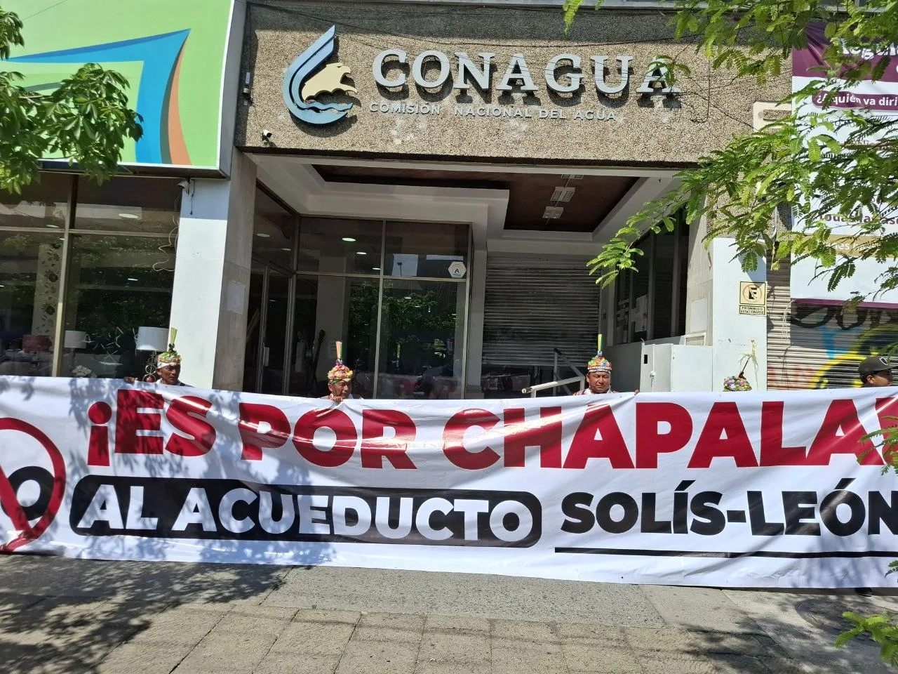 Protesta Acueducto Chapala-Guadalajara. Foto: Cortesía.