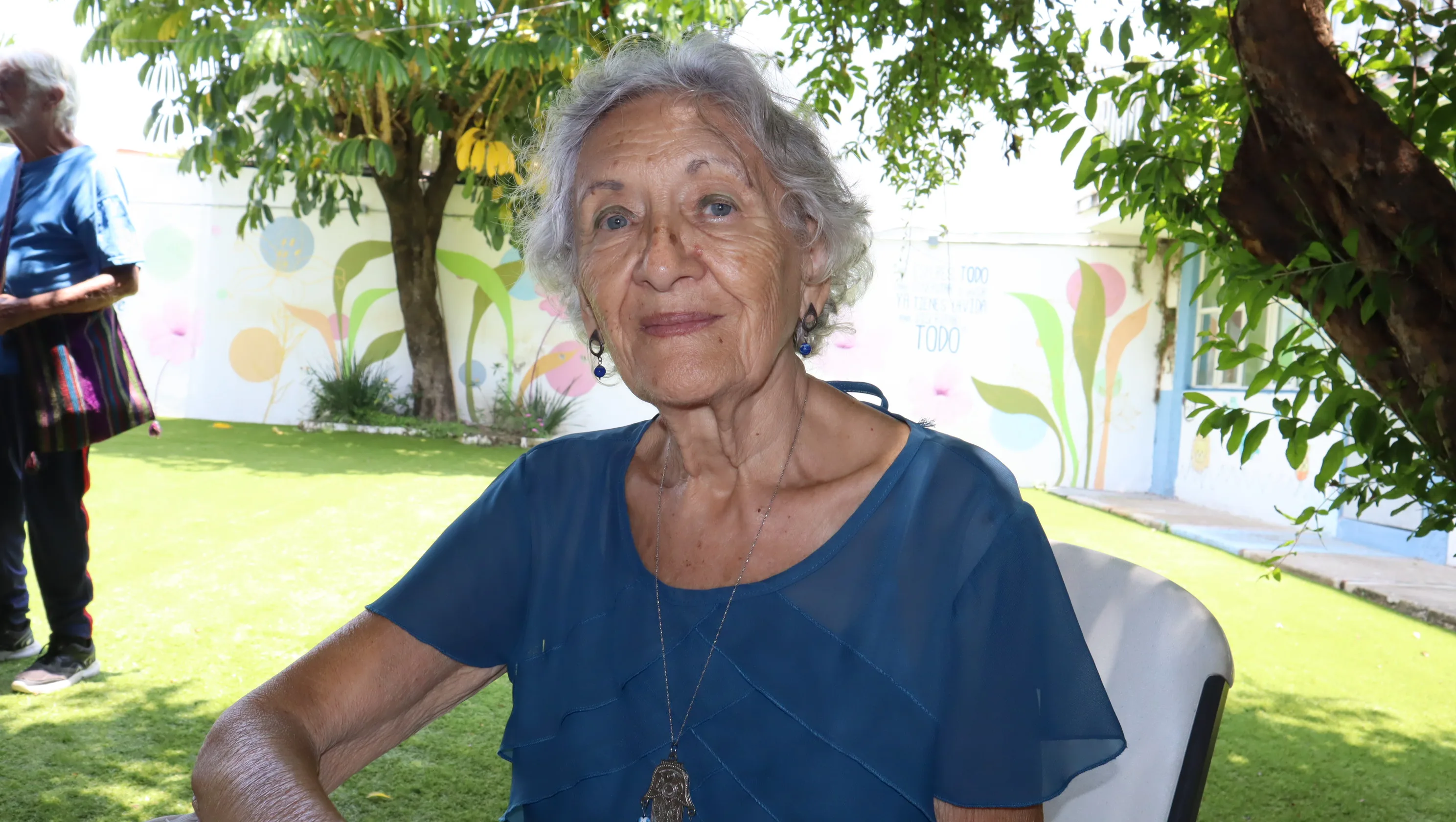 La maestra Zaida Cristina Reynoso Camacho durante su entrevista con Semanario Laguna. Foto: Cortesía.