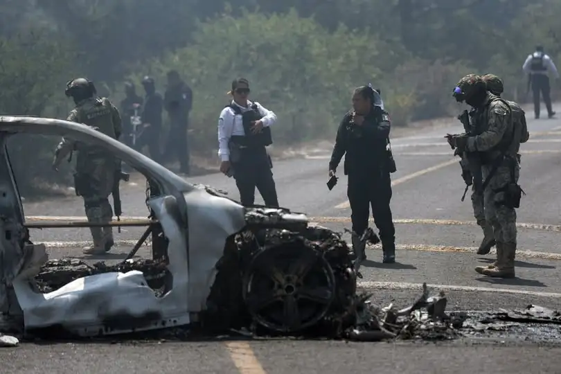 Vehículo particular afectado por los bloqueos de febrero en Jalisco.
