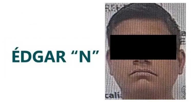Édgar “N”, acusado de abuso sexual infantil. Foto: Ficha de detención de la Fiscalía de Jalisco.