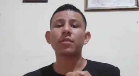 “Miguelito” en su video de agradecimiento tras su  liberación. Foto: Captura de pantalla.