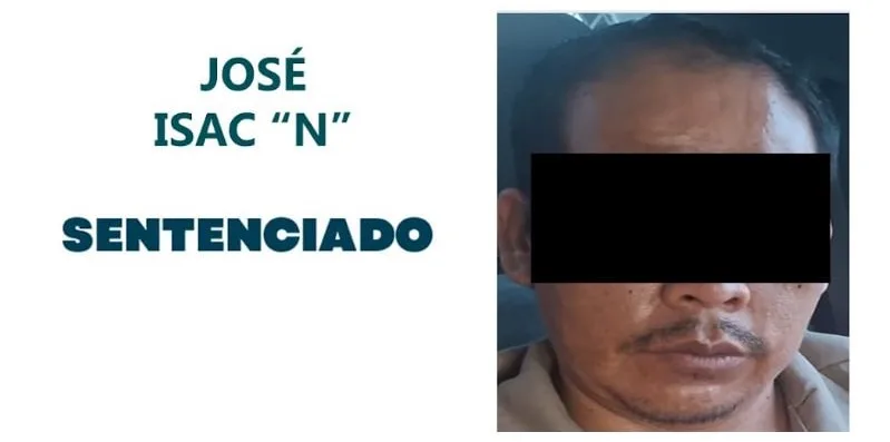 Ficha de José Isac “N”, condenado a pasar 32 años en la cárcel. Imagen: Fiscalía de Jalisco.
