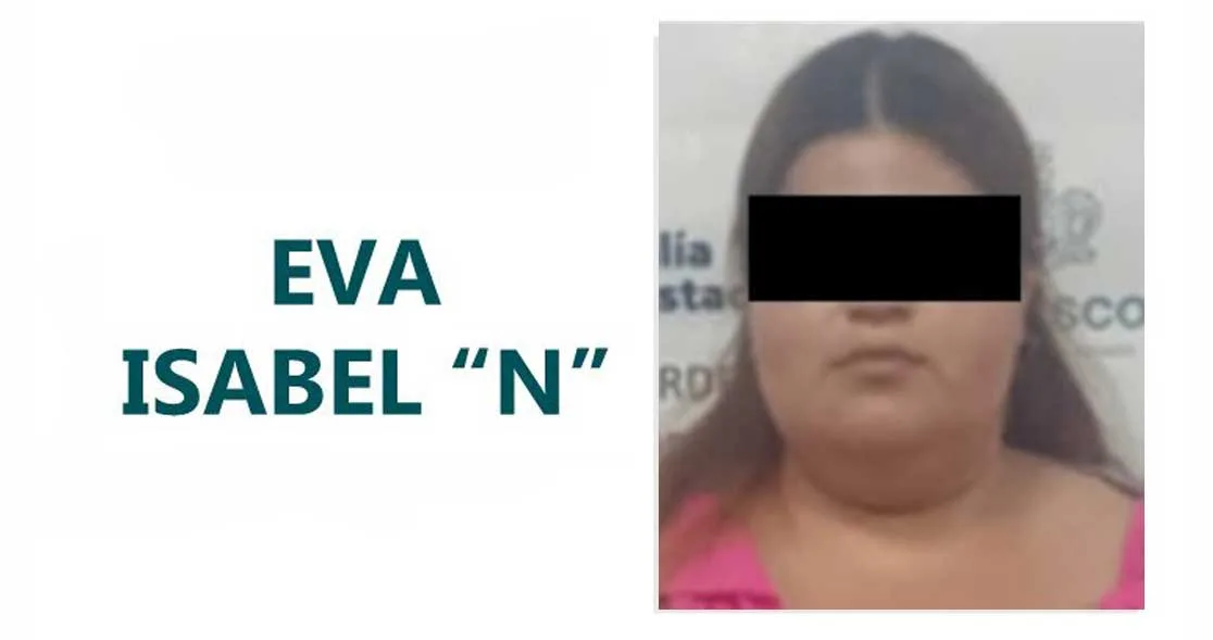 Eva Isabel “N”, detenida en Guadalajara, acusada de trata. Foto: Cortesía.