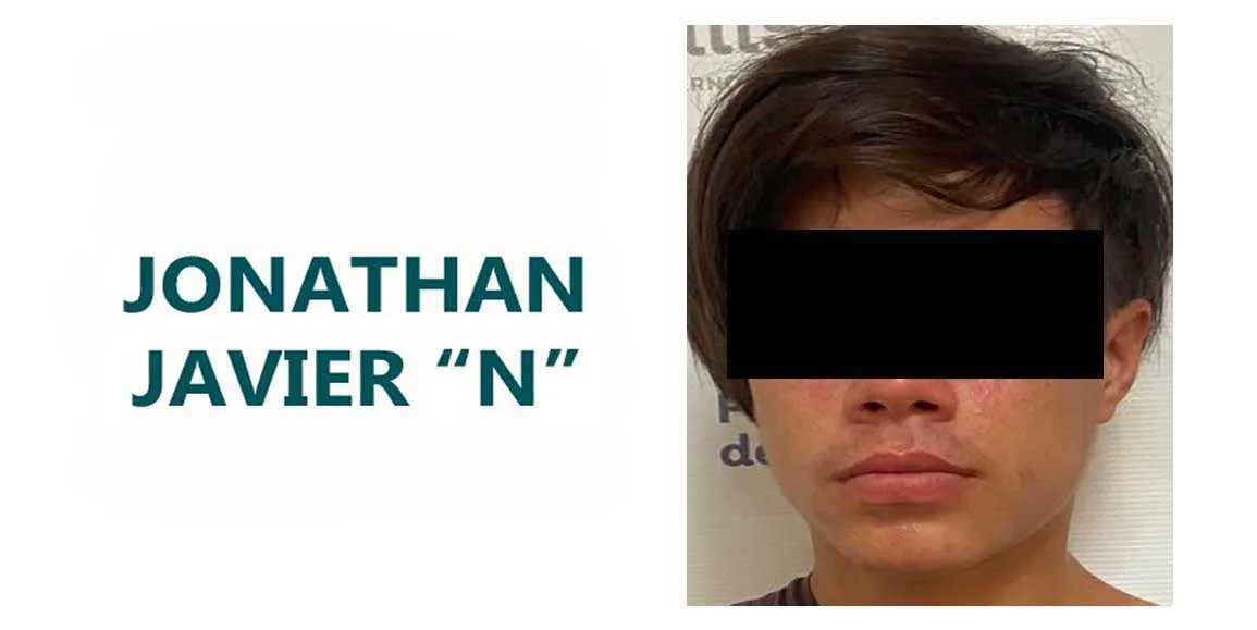 Ficha de Jonathan Javier “N”, acusado de robar bienes de una vivienda. Imagen: Fiscalía de Jalisco.