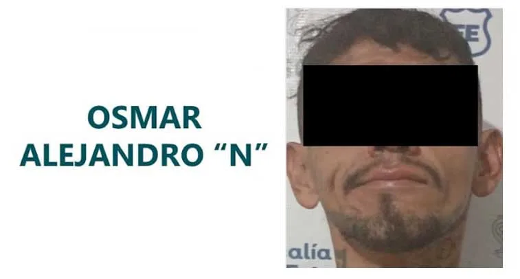 Ficha de detención de Osmar Alejandro “N”, señalado por su probable participación en los hechos. Foto: Fiscalía de Jalisco.