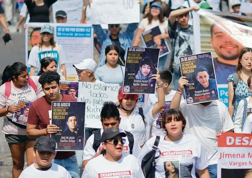 Una de las marchas en exigencia de la localización de personas en calidad de desaparecidas. Foto: Cortesía.