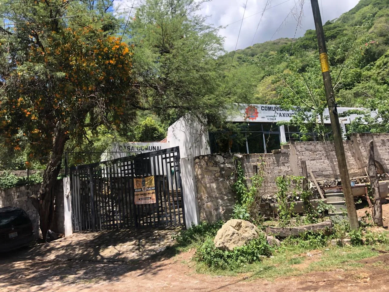 Casa Comunal de Axixic, ubicada en las faldas del cerro de Ajijic. Foto: Sofía Medeles.