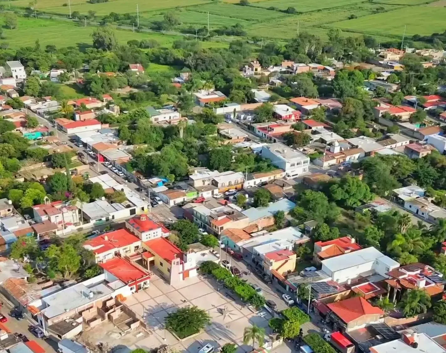 Vista aérea de la localidad de Santa Cruz de la Soledad. Foto: Fotomo 94.
