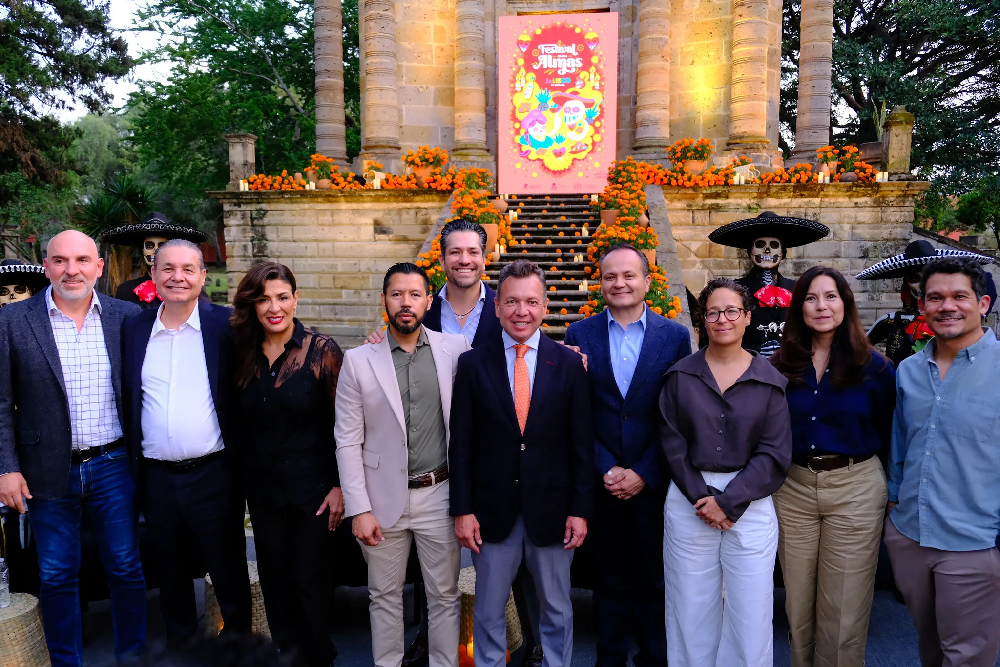 El gobernador de Jalisco, Jesús Pablo Lemus Navarro, junto al presidente de Chapala, Alejandro de Jesús Aguirre Curiel. Foto: Cortesía.
