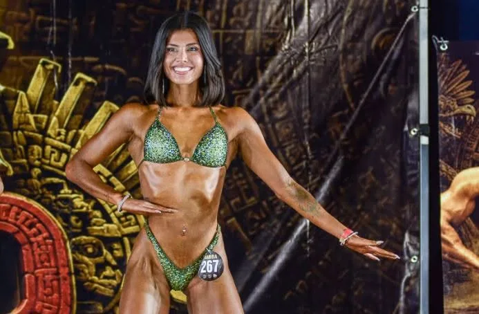 Athziry Fabiola Bedoy Gutiérrez, destacada en fisicoculturismo. Foto: Cortesía.