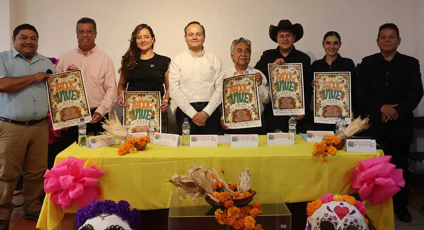 Mesa del presídium durante la rueda de prensa del Festival Axixic Vive.