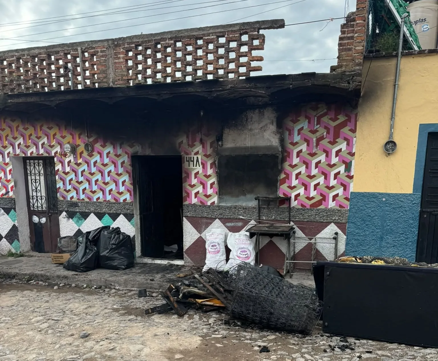 Domicilio afectado por incendio. Foto: Cortesía.